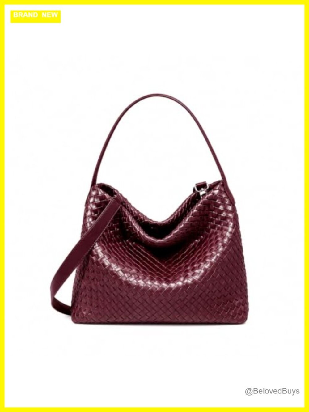 Faux Suede Woven Tote Bag Large Hobo Shoulder Purse